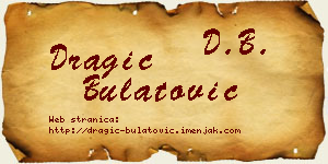 Dragić Bulatović vizit kartica